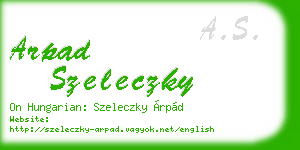 arpad szeleczky business card