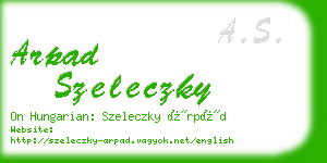 arpad szeleczky business card